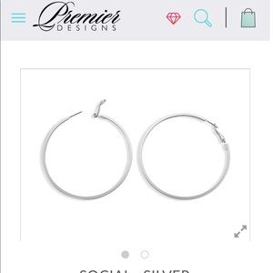 Premier designs silver hoops